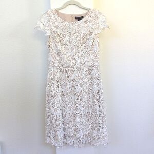 WHBM Cream Guipure lace dress, size 6